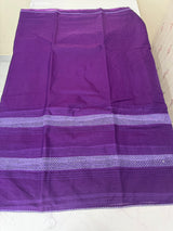 Supernet saree with crochet work and lace border MCJ5433 - Purple