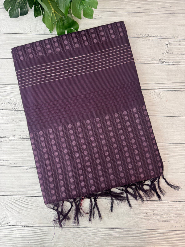 Bamboo tussar silk saree with thread work - MTSS456