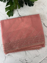 Handworked Organza saree and blouse MCW376 Peach