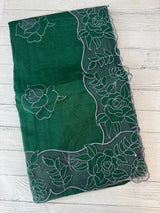 NetKota Applique work saree  MSH110- Green