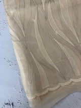 Semi organza saree with thread work - MSH910 Ivory