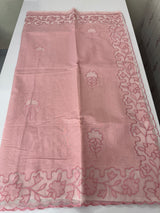 Mul chanderi saree with applique borders MSH111