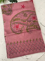 Kanta Handstitched Blended tussar silk saree MS15831