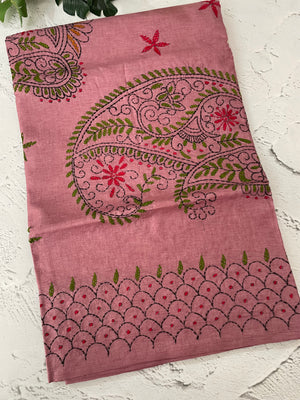 Kanta Handstitched Blended tussar silk saree MS15831