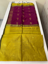 Maheshwari silk saree with zari weaving MMJ764