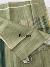 Multi color Semi soft silk saree with borders MSS590