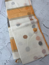 Semi chanderi saree with multi color polka dots- MSF334