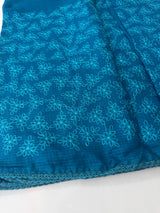Soft kota checks saree with embroidery SDJCS21