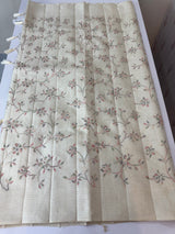Blended tussar saree with embriodery - MS8665 Cream