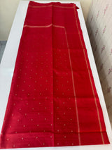 Semi silk saree with retta pettu borders  MTS455 Red
