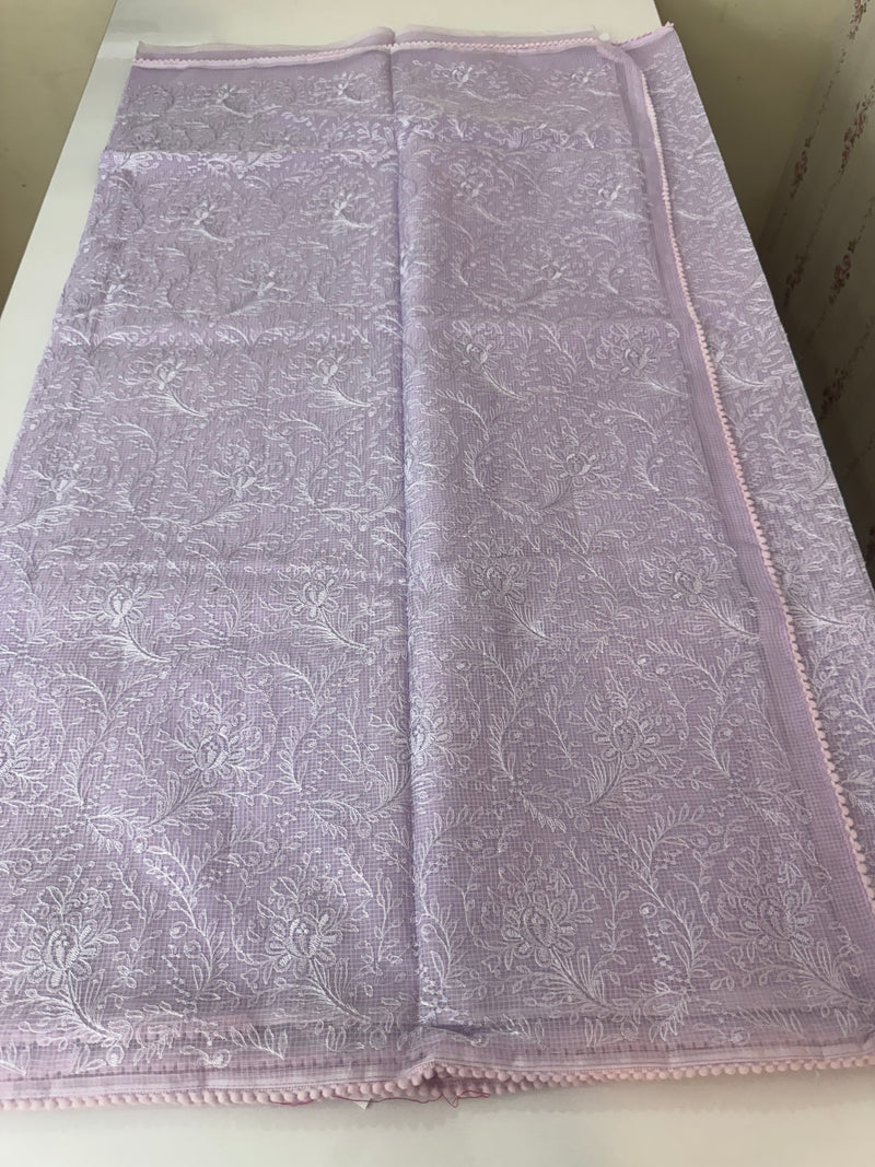 NetKota thread work saree MS22100- Lavender