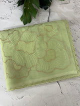 Viscose organza saree with thread work - MSH925 PastelGreen