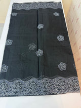 NetKota Applique work saree  MSH110- Black