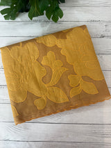 Semi organza saree with appliqué work - MSH906 Mustard