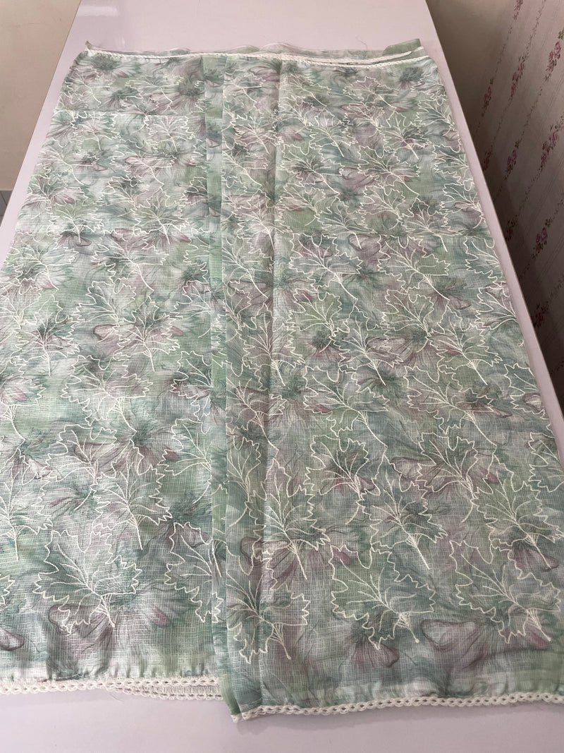 Soft kota checks saree with embroidery SVPSSR