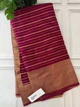 Semi banarasi Georgette saree - SYACNNR BerryWine