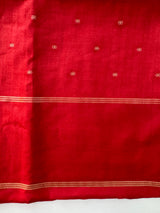 Semi silk saree with retta pettu borders  MTS455 Red