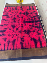 Tie & Dye Jute silk sarees  MJL987