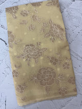 Semi organza saree with appliqué work - MSH906 Ivory