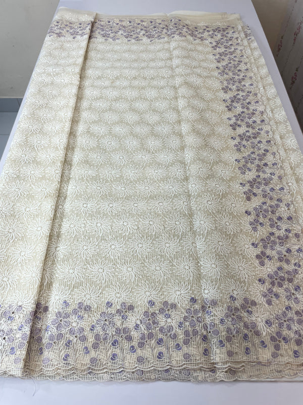 Cutwork Phulkari NetKota embroidery saree - MSH987