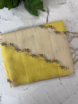 Soft Jute tissue saree with embroidery MJT671