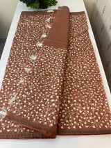 Supernet embriodery saree SSPNHRS