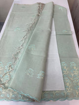 Soft Tissue kota embroidery saree MSK4660 DustyBlue