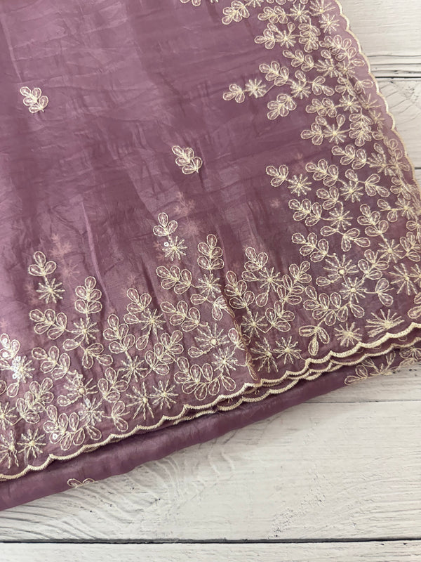 Crush Organza embroidery saree MS9740