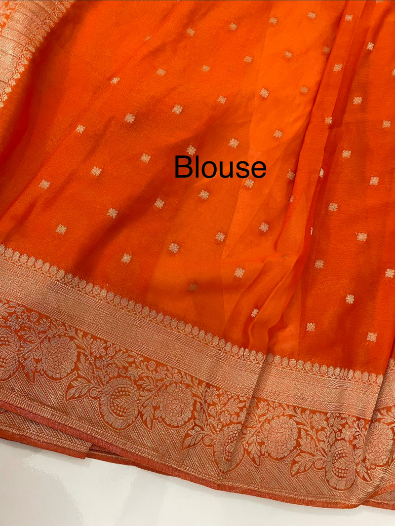 Semi Banarasi Georgette saree MKGS721
