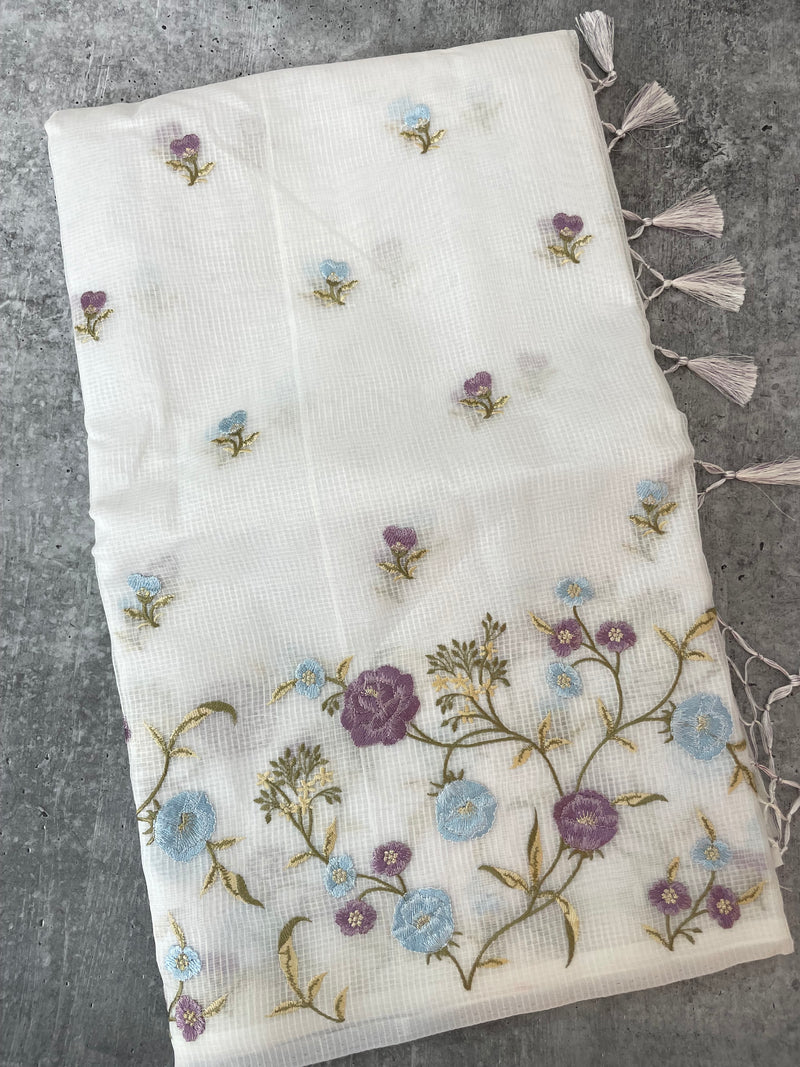 Kota silk embroidery saree  MSH543