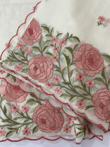 Mul chanderi embriodery saree with scalloped borders MSH176