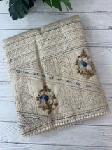 Handworked Blended tussar silk saree MS90543