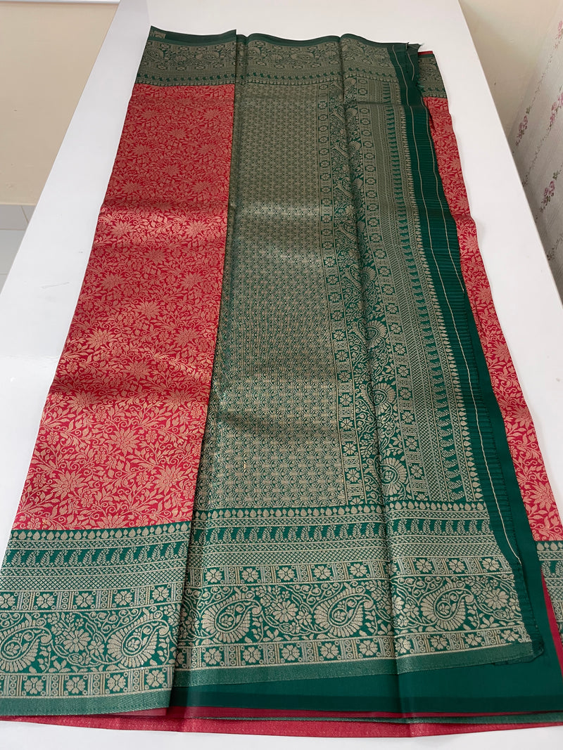 Brocade semi silk saree MS67443