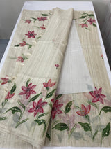 Silky kota saree with kanta work and french knots MSK4389