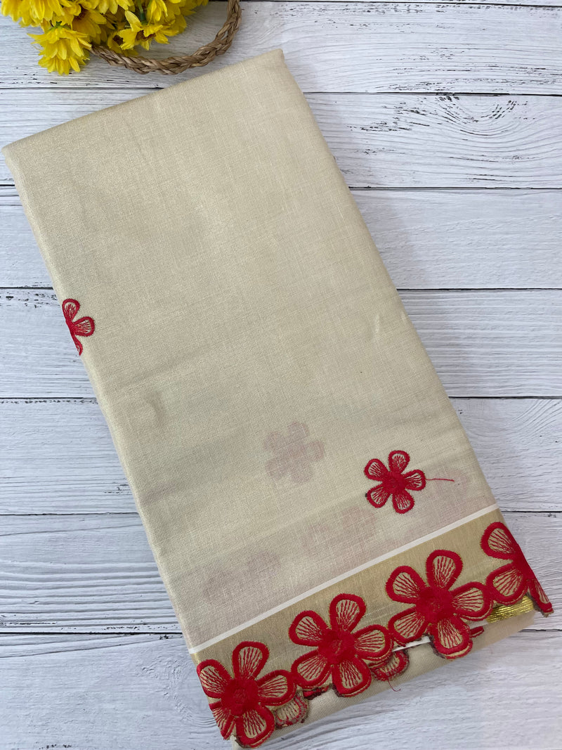 Kerala tissue saree- Gold