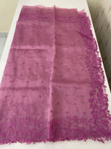 Tissue Organza saree with embriodery MS14638 Magenta