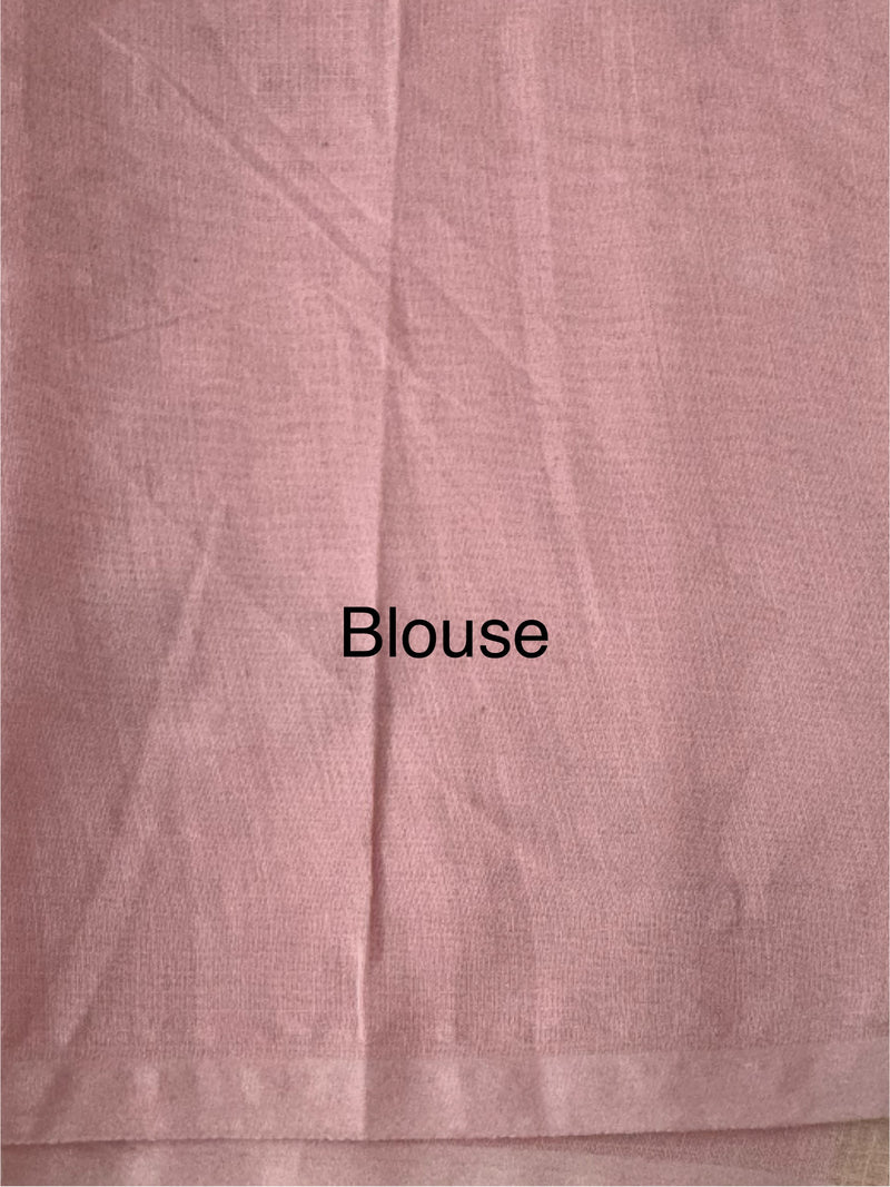 Kota silk saree with embroidery MSH199 - Pastel PeachPink