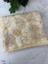 Semi organza saree with thread work - MSH910 Offwhite