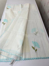 Kota silk cotton saree with applique work MS81789