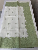 Moonga checks saree with Applique work  MSK770