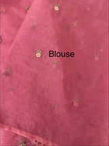 Organza saree with embroidery borders- MS7891