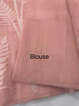 Blended Tussar silk saree with applique work- MSH193