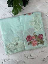 Kota silk saree with cutwork & embroidery borders  MKS15239 - PastelBlue