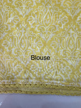 Netkota saree with chikankari embriodery work saree  MS11979 Yellow