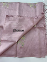 Tussar finish soft silk saree with thread embroidery MTS568