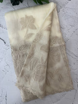 Tissue Organza Applique work saree MS13876 Offwhite