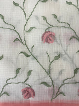 Soft Netkota saree with cross stitch embroidery MSH210