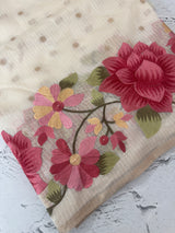 Premium Kota silk saree with zari buttas &  embroidery borders MSK4390