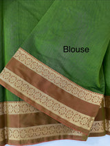 Silk cotton saree with zari weaving - MSK897
