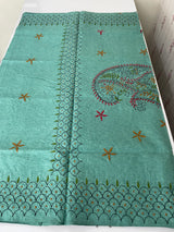 Kanta Handstitched Blended tussar silk saree MS15831